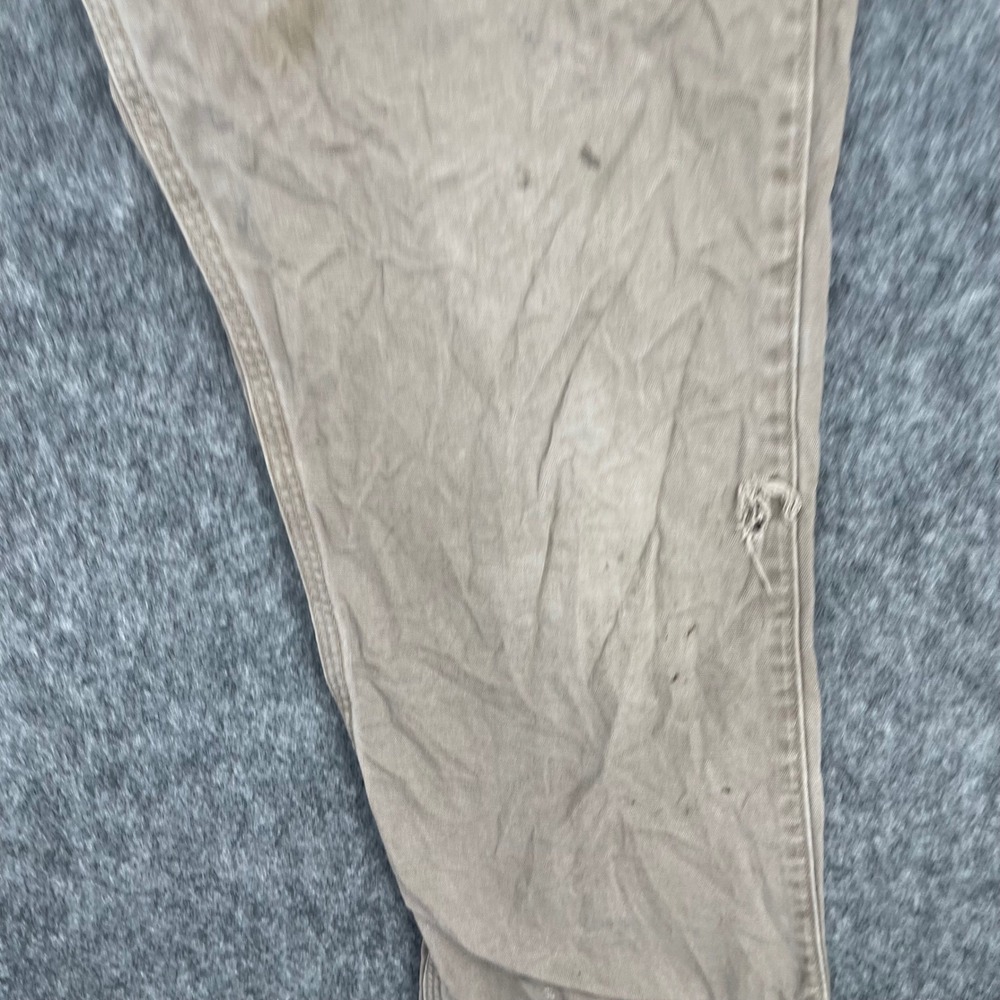 Carhartt Pants Mens 33x30 Canvas Work Pants Straight Leg Distressed Carpenter - Picture 9 of 16